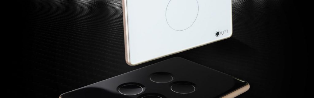 công tắc cảm ứng viền champagne kính lõm Công tắc cảm ứng Luto kính lõm