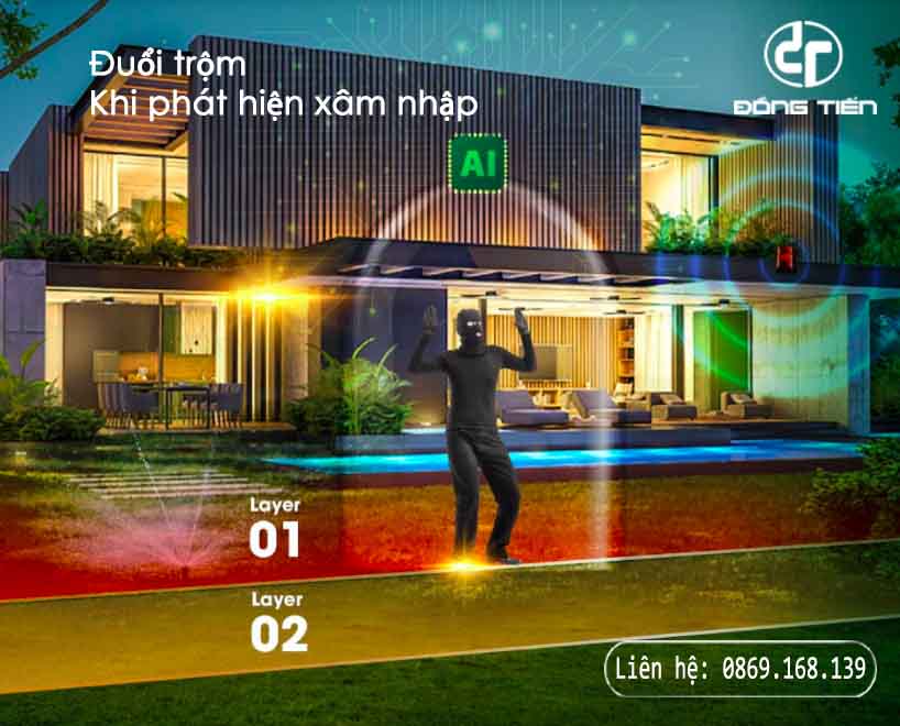 AI Camera Hub - Đuổi trộm khi phát hiện xâm nhập